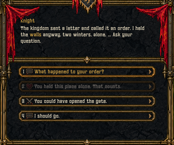 Black Goth in the dialogue box