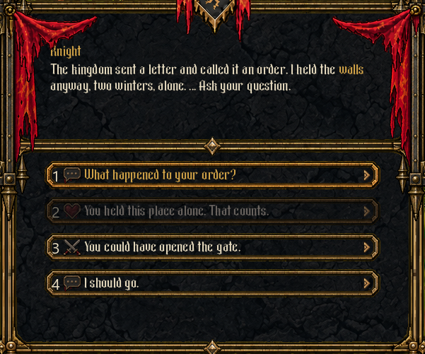 Metal Gothic in the dialogue box