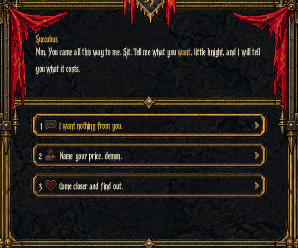 Succubus (fixed): Dystopian Canticle in the dialogue box